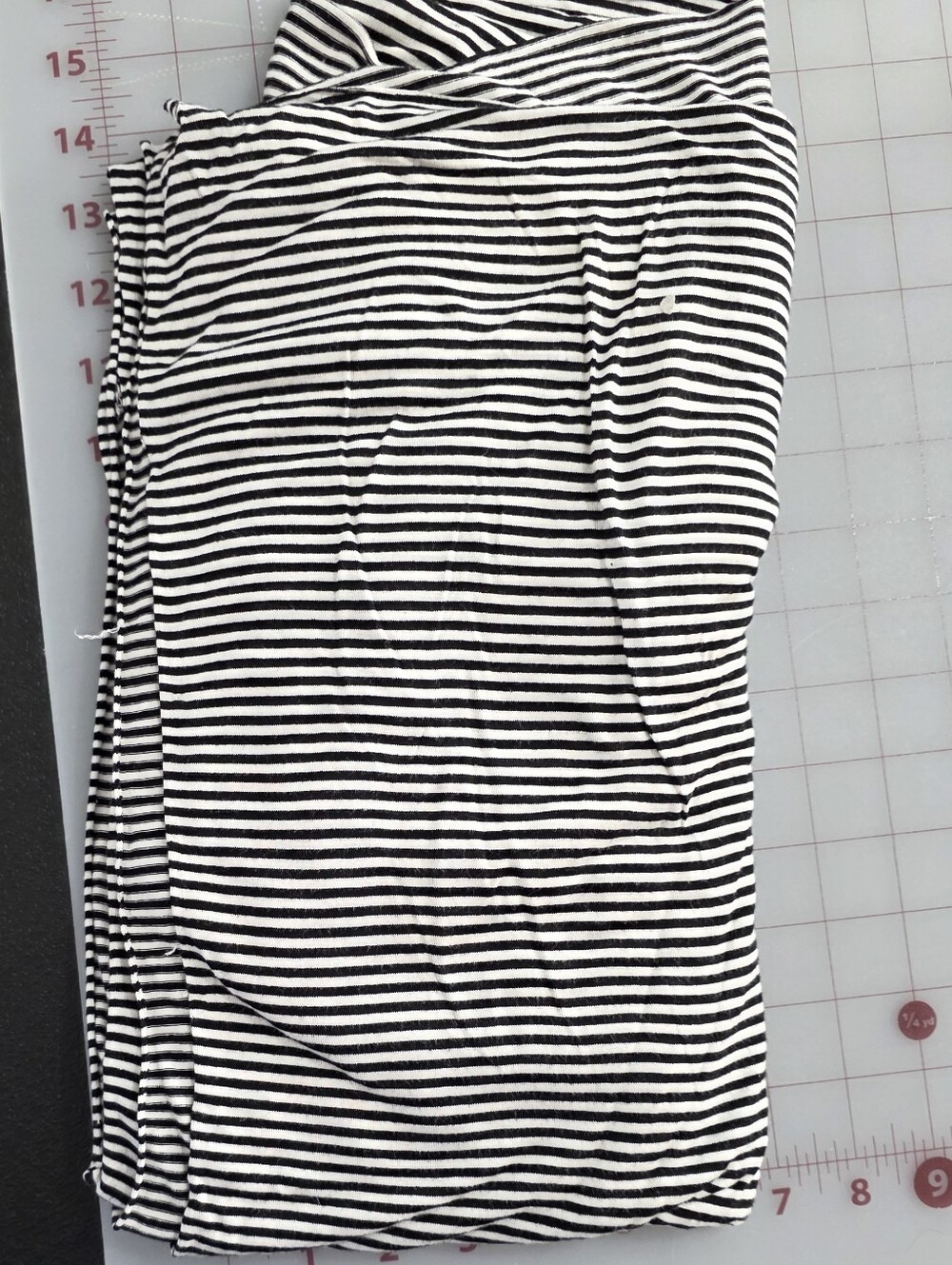 Black And White Striped Rayon/spandex